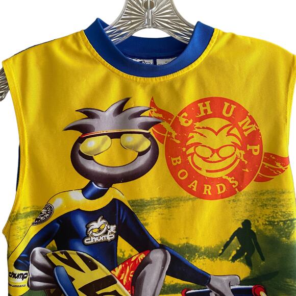 Vintage CHUMP Youth Size 12/14 Surf Graphic Tank Top Boards 2003 Retro Polyester - Picture 2 of 8
